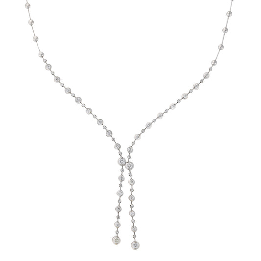 Necklace 18KT White Gold with Brilliant cut Diamonds. Product Code : 251HN0081