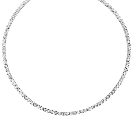 Necklace 18KT White Gold with Brilliant cut Diamonds.  Product Code : 20KO4WS