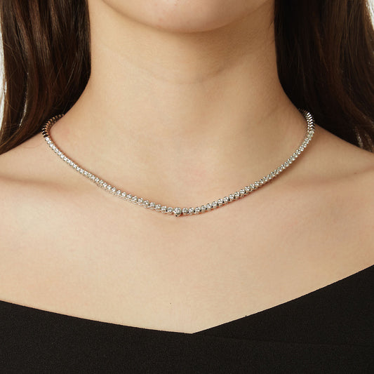 Necklace 18KT White Gold with Brilliant cut Diamonds.  Product Code : 20KO4WSD