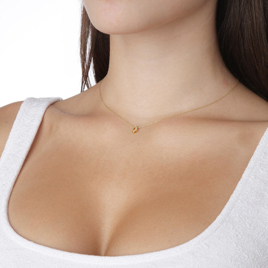 Marquise Pendant 18KT  Yellow  Gold with Brilliant cut Diamonds