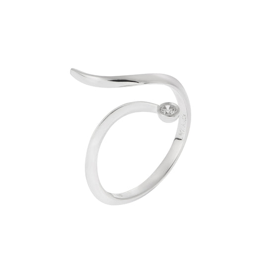 Solitaire brilliant cut diamond ring 18k white gold. Product Code : 1328D086W