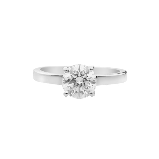 Round brilliant diamond ring 18 carat white gold. Product Code : 237D83
