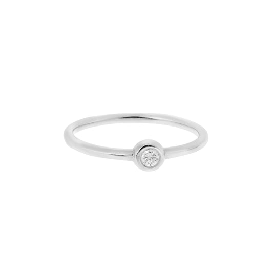 Diamond solitaire ring k18 carat white gold. Product Code : 270D04SW