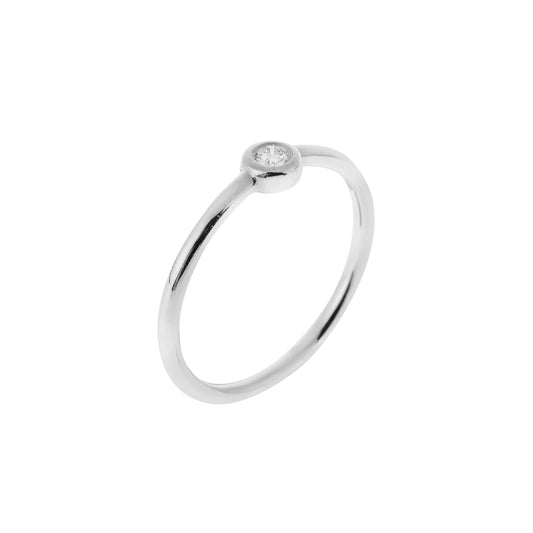 Diamond solitaire ring k18 carat white gold. Product Code : 270D04SW