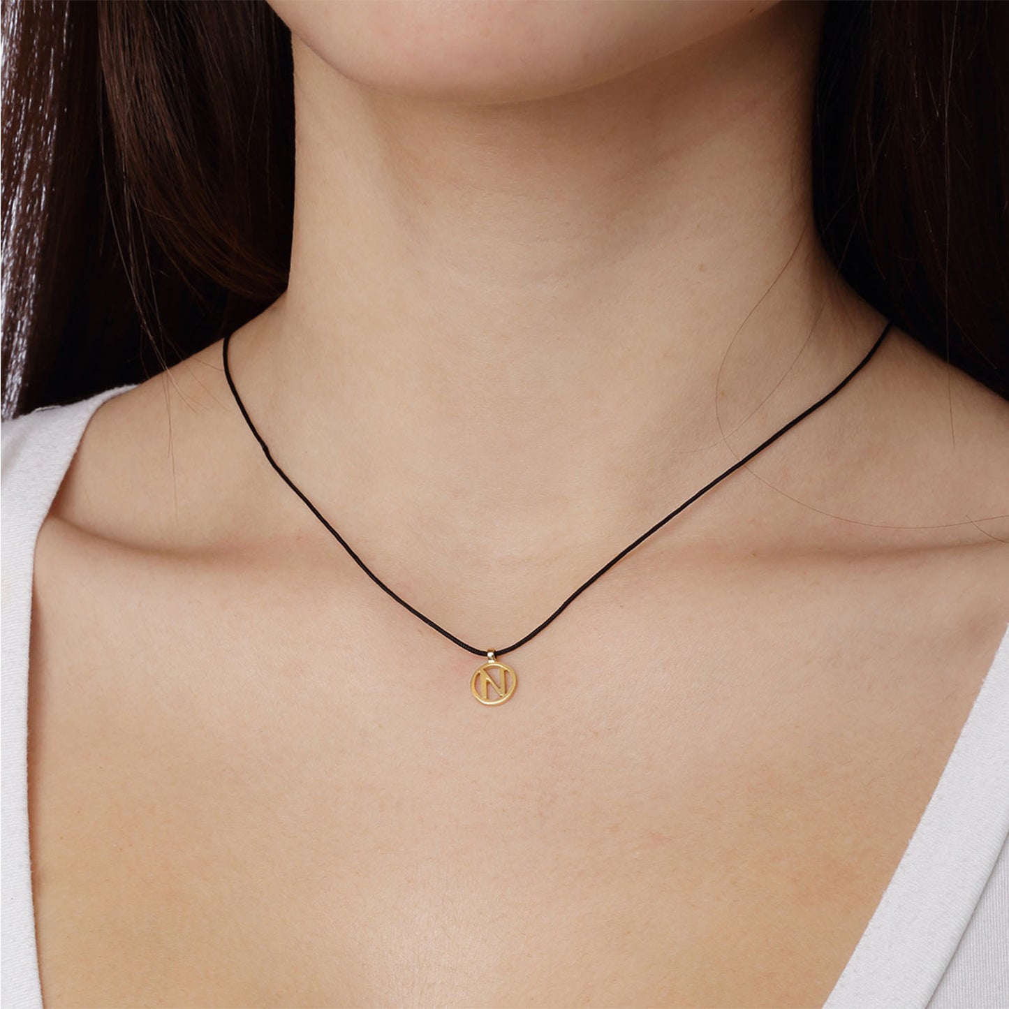 Letter N 18 carat yellow gold charm.