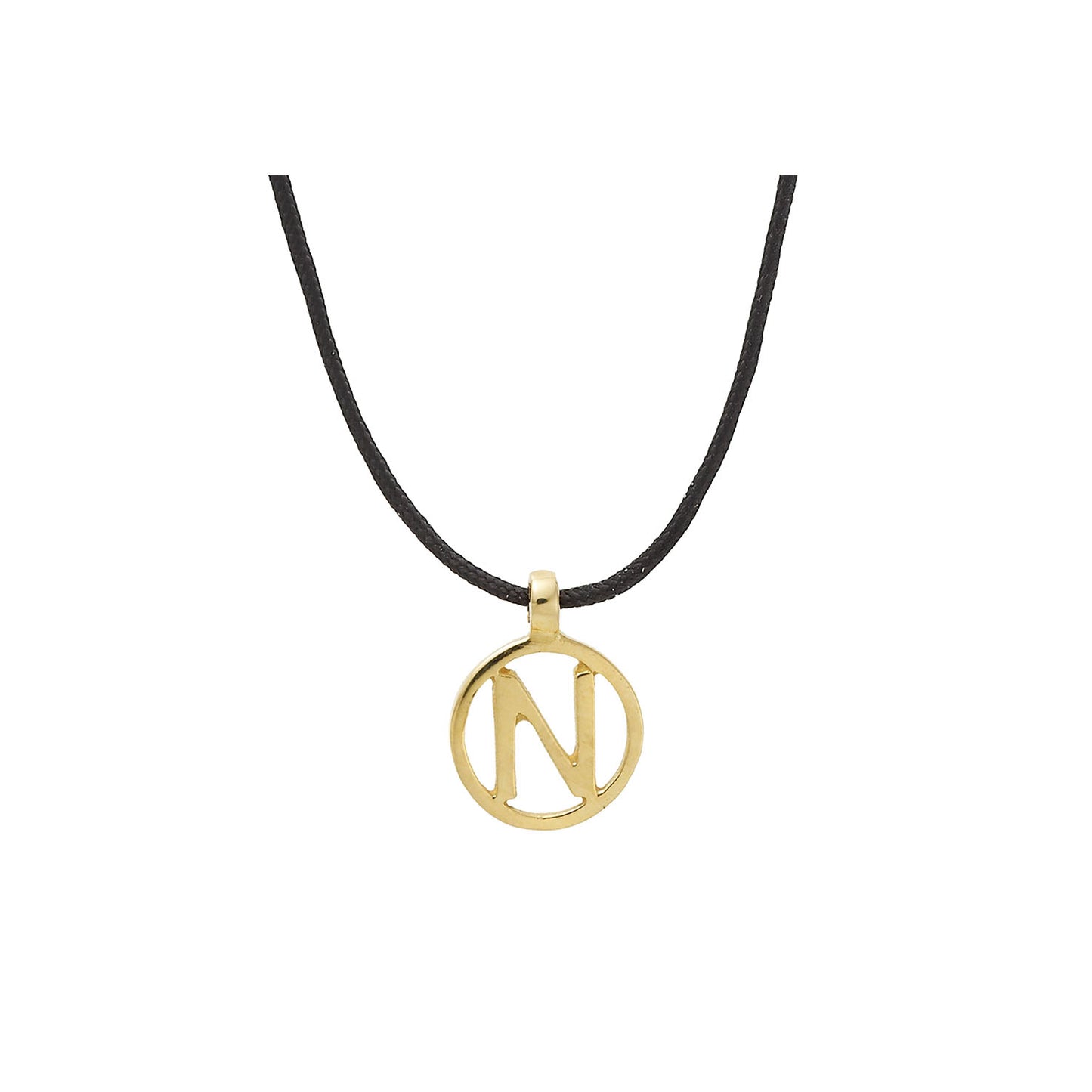 Letter N 18 carat yellow gold charm.