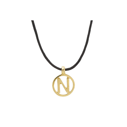 Letter N 18 carat yellow gold charm.
