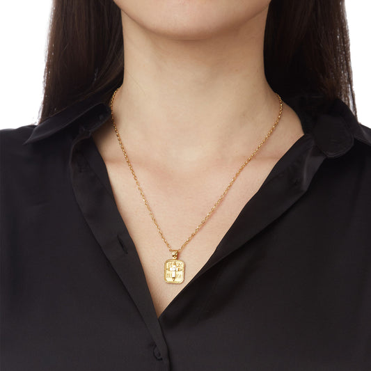Handmade Byzantine coin (Konstantinato) pendant 14KT gold with a brilliant cut diamond 0,03 carats. Product Code:243M030.