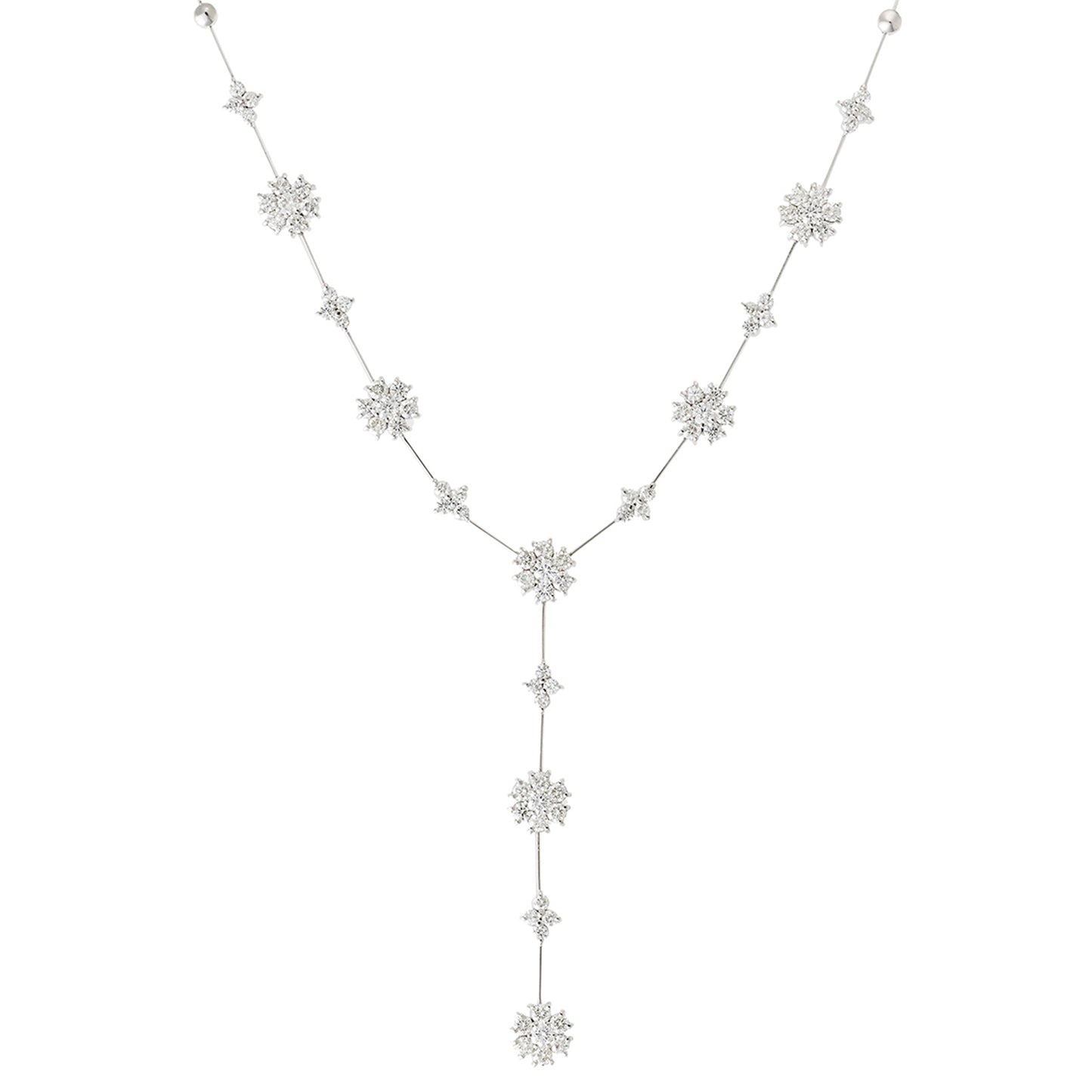 Necklace 18KT White Gold with Brilliant cut Diamonds.  Product Code : 243HN059
