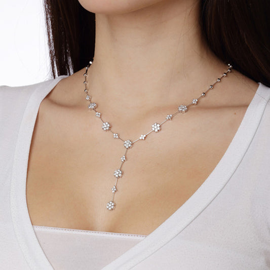 Necklace 18KT White Gold with Brilliant cut Diamonds.  Product Code : 243HN059