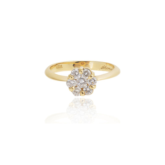 Ring 18KT Yellow Gold with Brilliant cut Diamonds.  Product Code : 1270D054Y