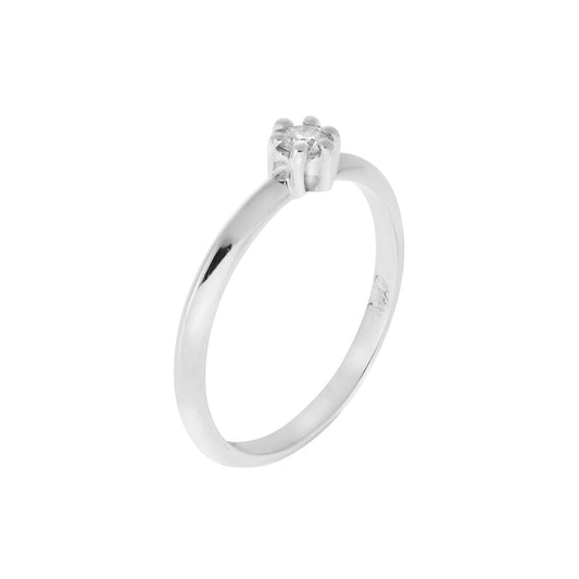 Diamond Round Brilliant Cut Solitaire KT18 White Gold . Product Code:256D02S