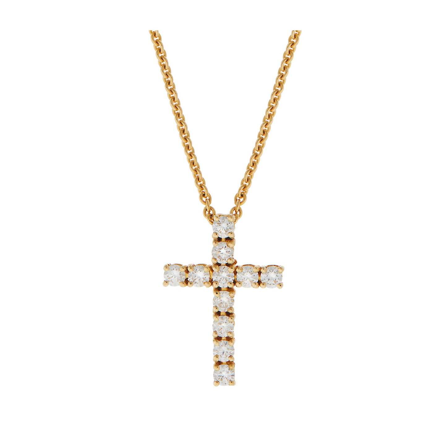 Diamond Cross 18KT Yellow Gold with Brilliant cut Diamonds