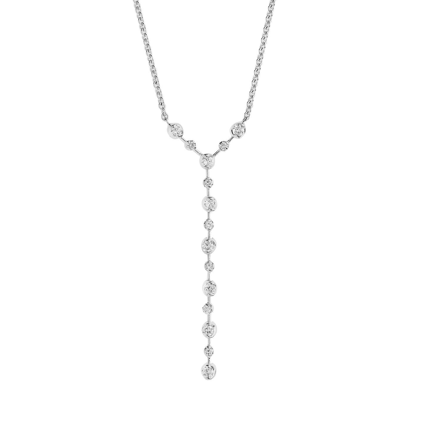 Necklace Pendant 18KT White Gold with Brilliant cut Diamonds. Product Code : 291HN03