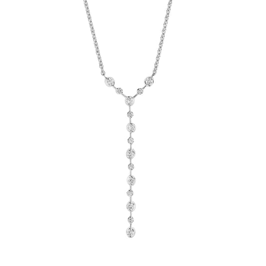 Necklace Pendant 18KT White Gold with Brilliant cut Diamonds. Product Code : 291HN03