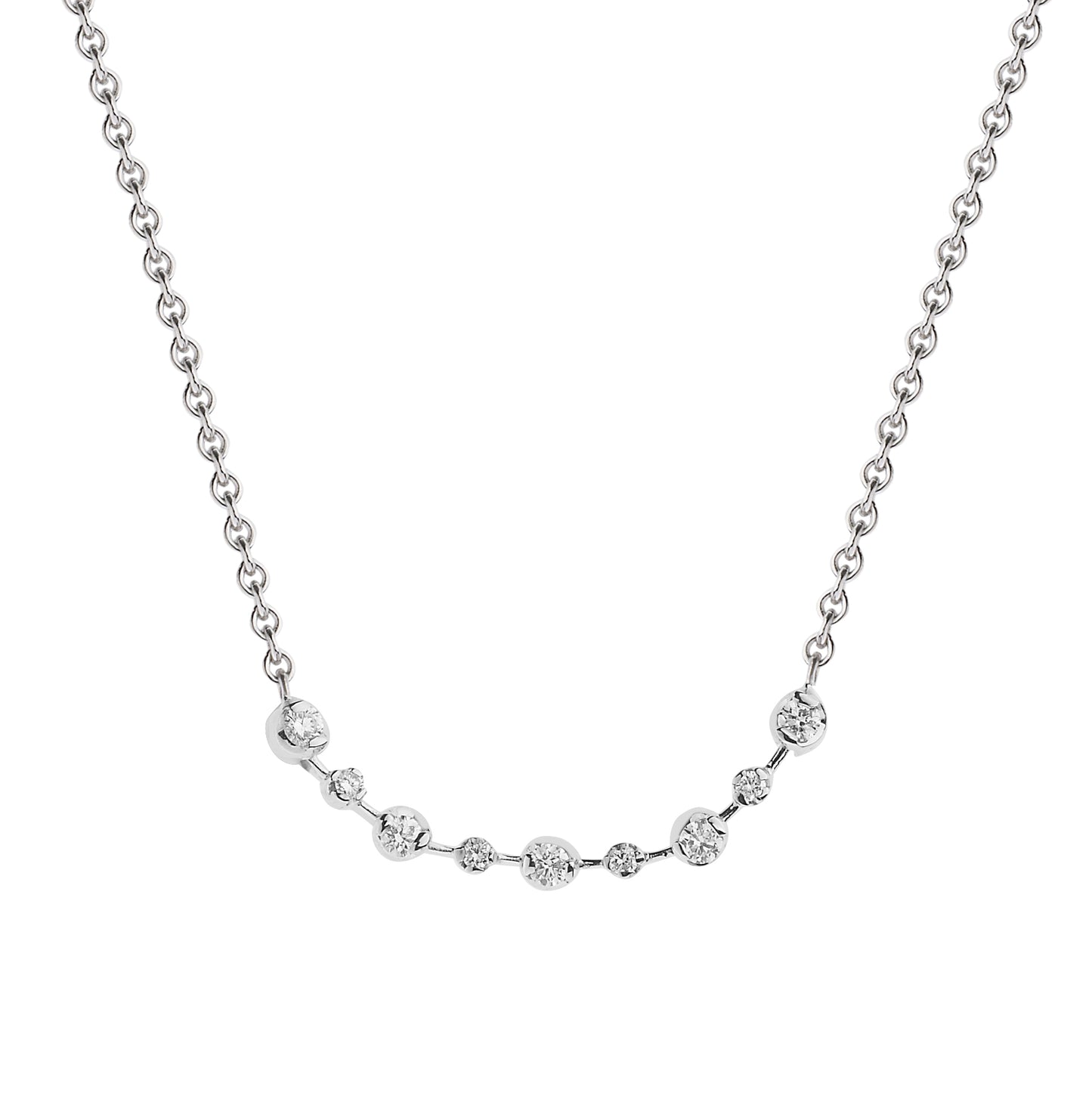 Necklace 18KT White Gold with Brilliant cut Diamonds. Product Code : 289HN01