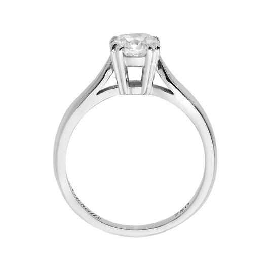 Diamond Brilliant Cut Solitaire  KT18 White Gold . Product Code:299D1139
