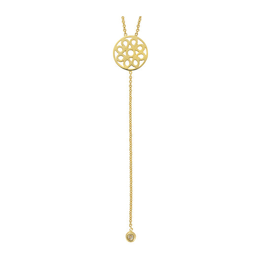 Diamond pendant 18 carat yellow gold. Product Code : 621MY016.