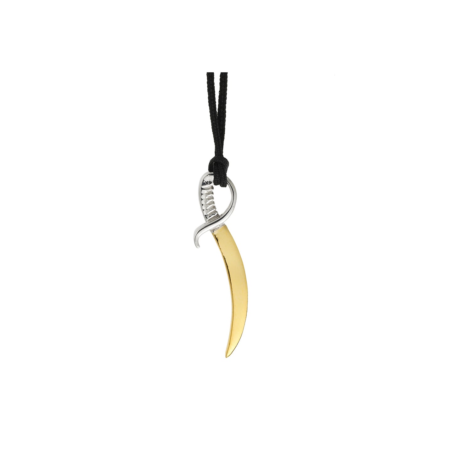 Sword, 18k gold and silver 925 charm pendant.