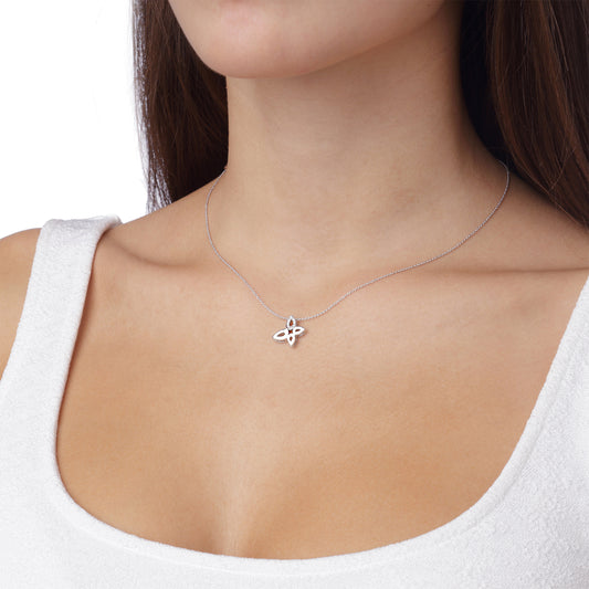Butterfly Necklace Pendant 18KT Yellow Gold with Brilliant cut Diamonds