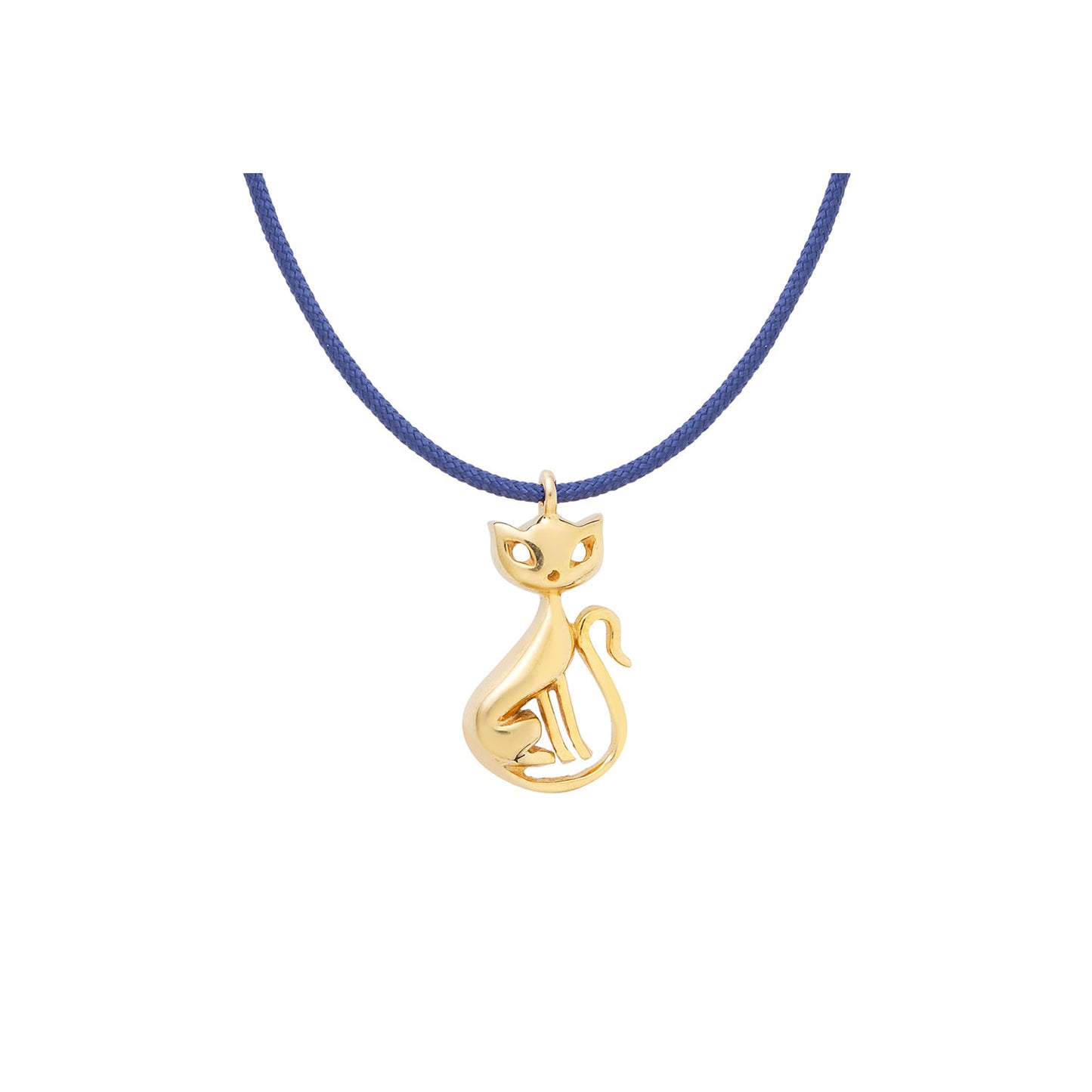 Cat, silver 925 gold-plated good luck charm. Cat is a symbol of intelligence, supernatural, home protection and watchfulness. Product code: 31MGATA