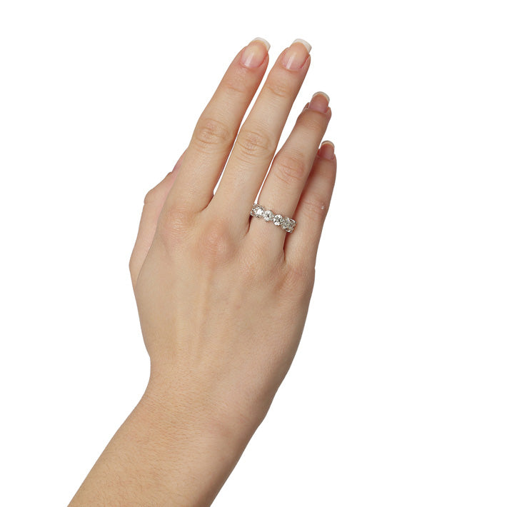 Brilliant cut diamond band 18 carat white gold. Product Code : 917BES
