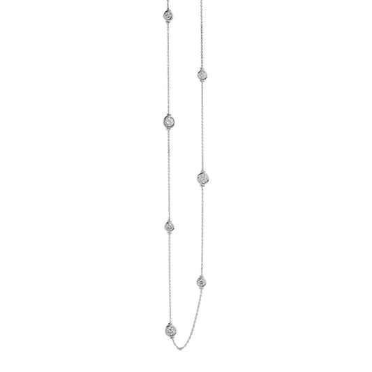 Diamond chain necklace 18 carat white gold.   Product code: 267HN087