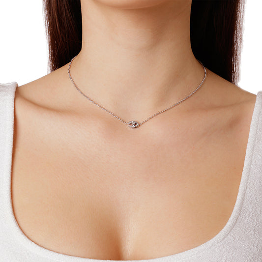 Diamond "Lucky Eye "pendant 18k white gold .