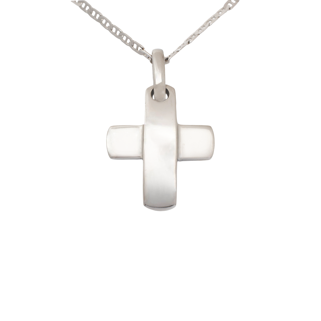 Handmade white gold 18K cross  . Product code: 320ST131ΚFΘ