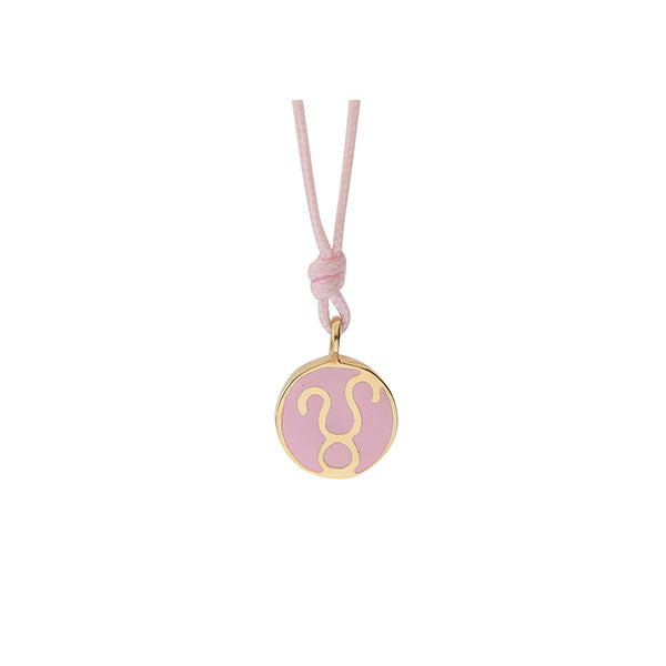 Taurus, 18 carat yellow gold enamelled charm.