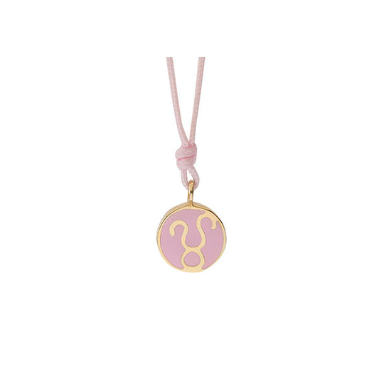 Taurus, 18 carat yellow gold enamelled charm.