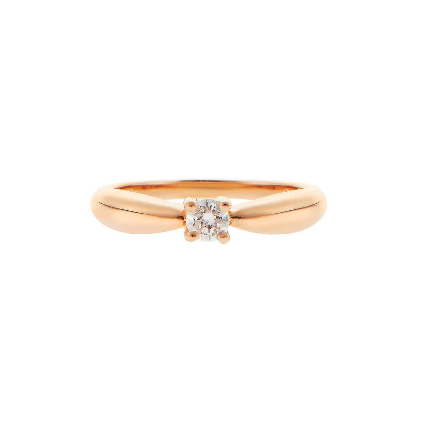 Brilliant cut diamond solitaire 18KT pink gold. Product Code : 263D01SP