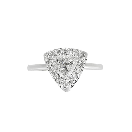 Trillion cut diamond solitaire 18 carat white gold. Product Code : 1240DA29W