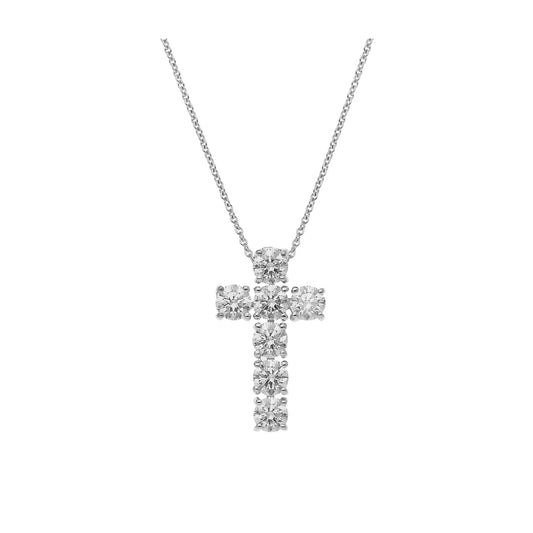 Diamond Cross  18KT  White  Gold with Brilliant cut Diamonds