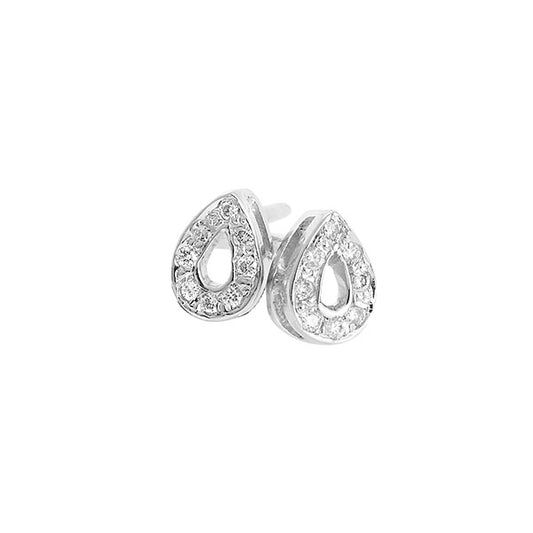 Diamond 18k white gold stud earrings.   Product Code : 730SK23W