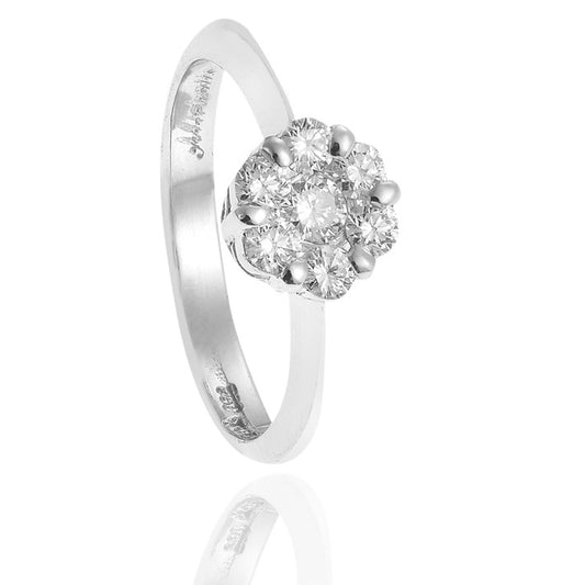 Ring 18KT White Gold with Brilliant cut Diamonds. Product Code : 1270D054
