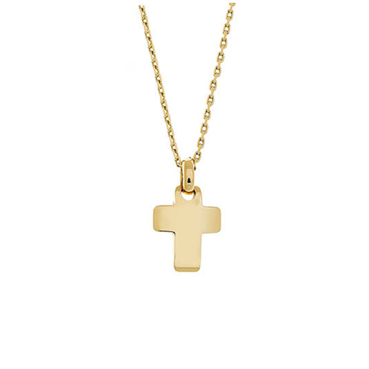 Handmade cross 18KT solid yellow gold. Product Code: 390ST011Y.