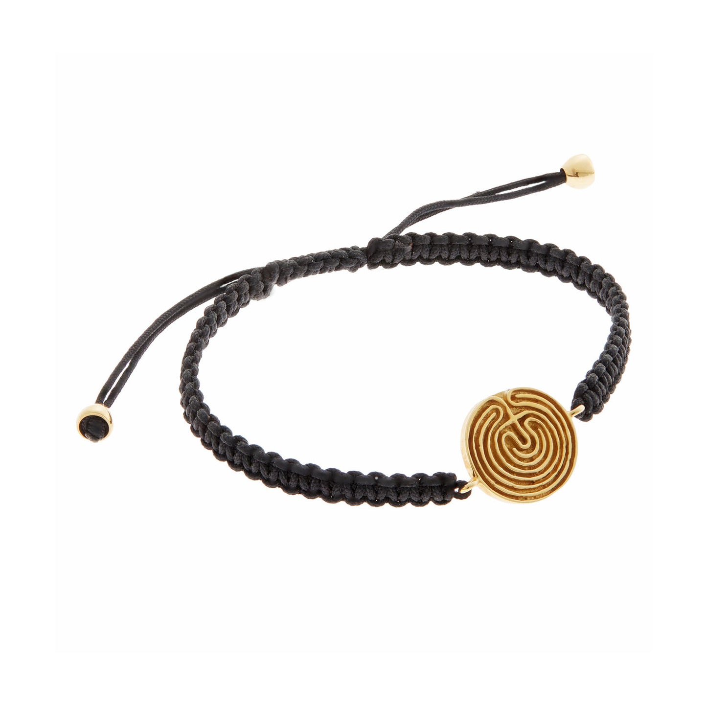 “Labyrinth” k18 yellow gold charm bracelet. Labyrinth is a symbol of protection, rebirth, and progress. Product Code: 419BY024.