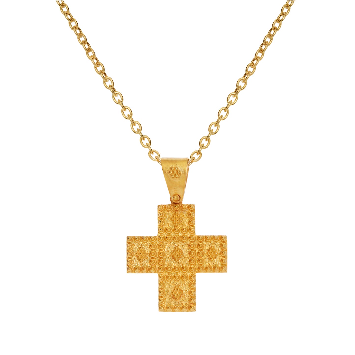 Handmade Cross  18KT yellow gold inspired by Byzantium
