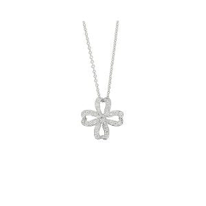 Diamond cross 18KT white gold on a chain.  Product Code: 281MW04.