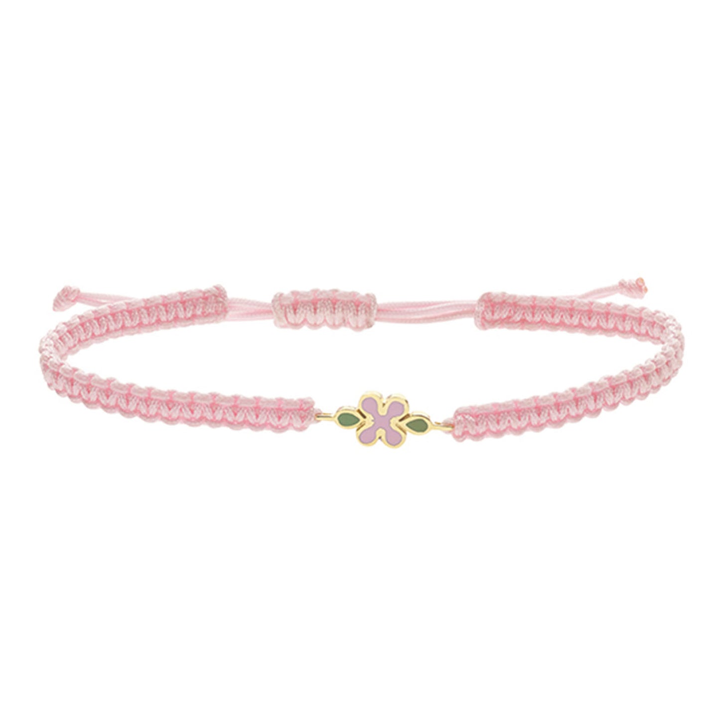 Flower 18k yellow gold and enamel bracelet.