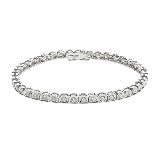 Diamond tennis bracelet in 18 carat white gold.   Product Code : 44B204