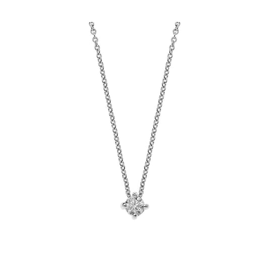 Brilliant cut Diamond  Solitaire Pendant 18KT  White Gold
