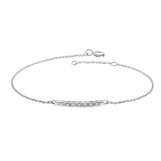 Diamond chain bracelet in 18 carat white gold.   Product Code : 470HBSW02
