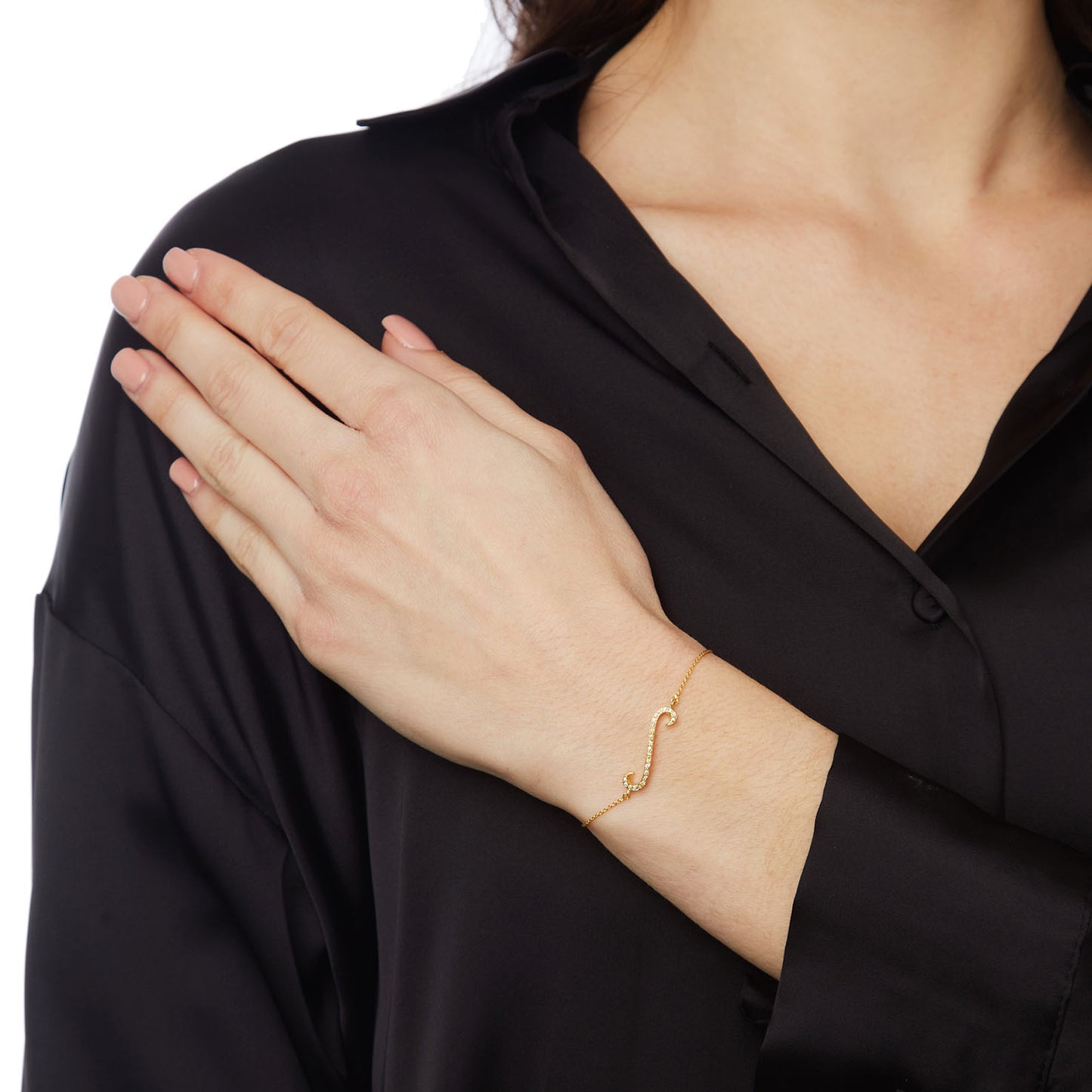 Diamond chain bracelet, 18 carat yellow gold.   Product Code : 472PB43YKD
