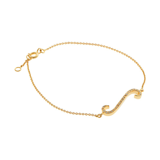 Diamond chain bracelet, 18 carat yellow gold.   Product Code : 472PB43YKD