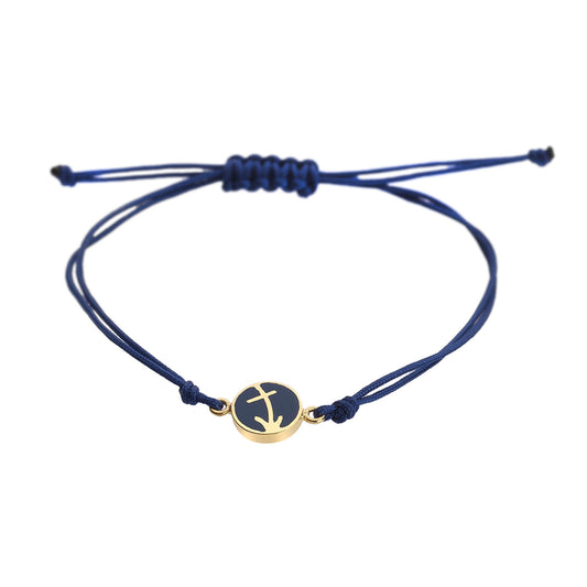 Zodiac 18k yellow gold enamelled bracelet (Sagittarius).