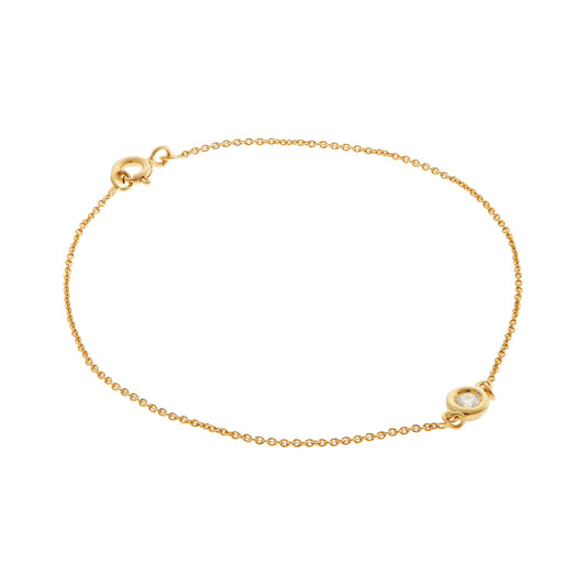 Diamond chain bracelet 18k yellow gold.    Product Code : 480HB144Y