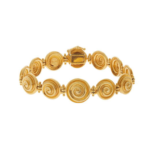 Bracelet 18 carat yellow gold inspired by the Ancient Greek jewellery.    Product Code : 489B804.