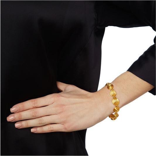 Bracelet 18 carat yellow gold inspired by the Ancient Greek jewellery.    Product Code : 489B804.